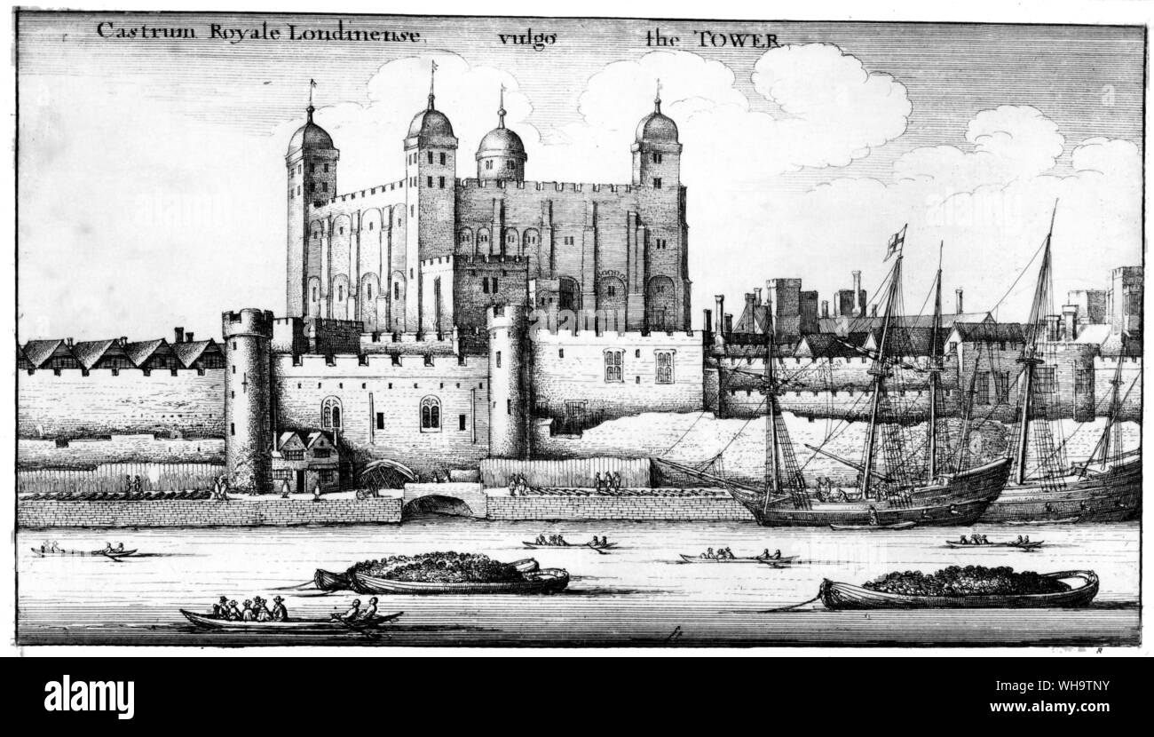 Der Tower von London im 17. Jahrhundert. Stockfoto