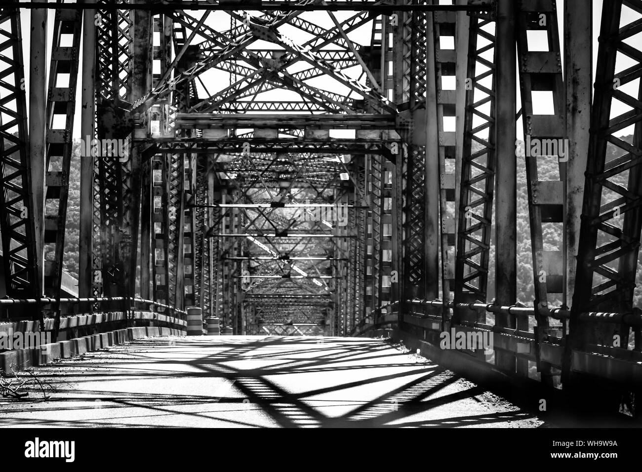 Leere Girder Bridge Stockfoto