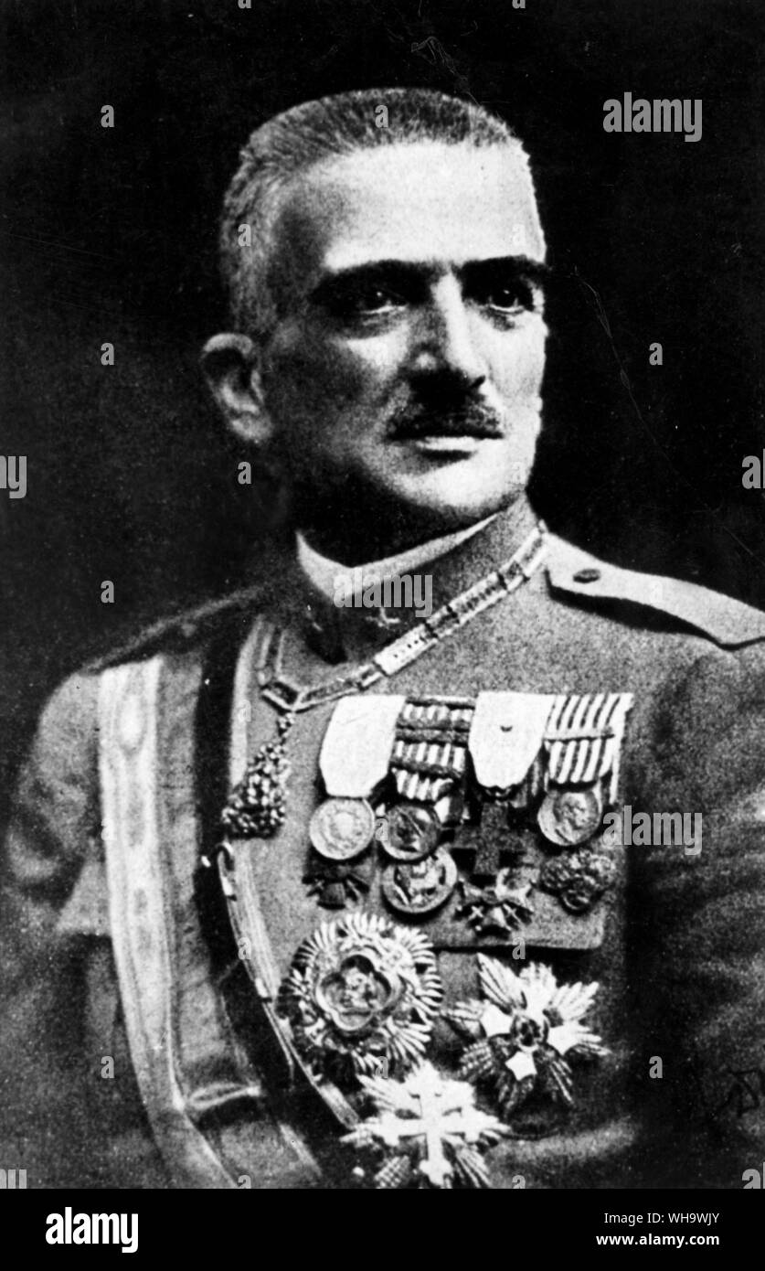 WW 1./10. Gen. Diaz Armando. Comando Supremo - Capo di Stato M. Stockfoto