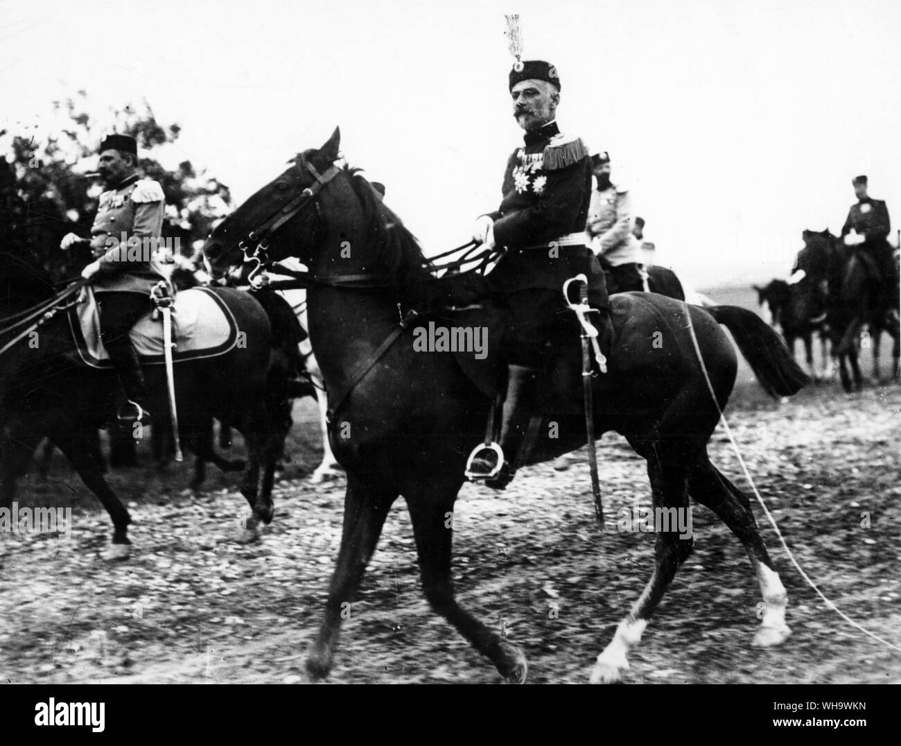 WW1/die serbischen Oberbefehlshaber, Marschall Putnik. Stockfoto