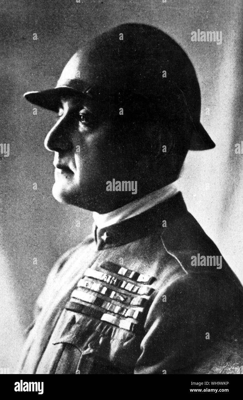 WW1/S.A.R. Emanuele Filiberto Di Savoia. Herzog von Aosta. Comandante III armata. Stockfoto