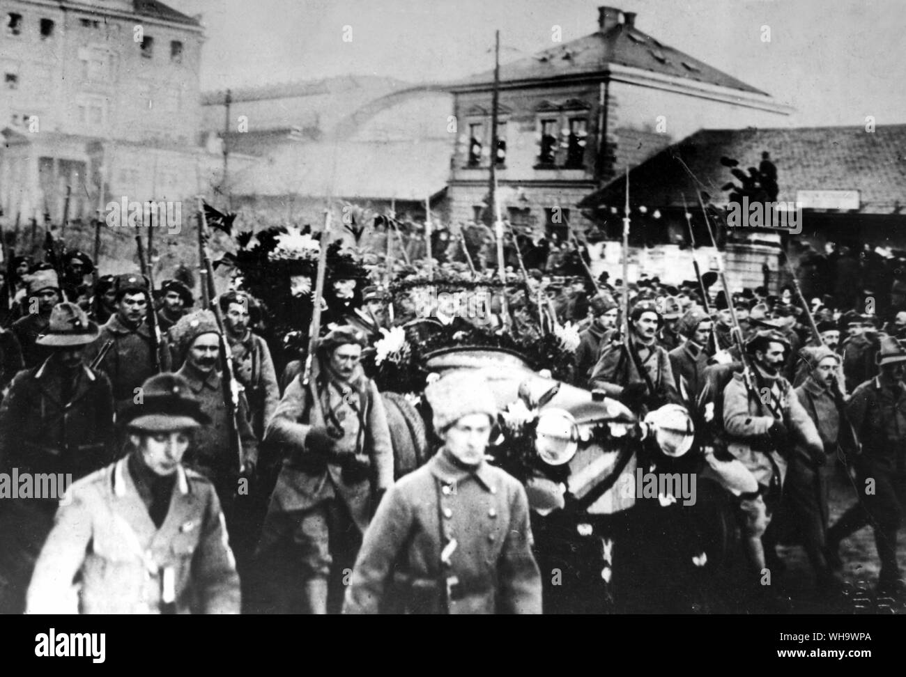 WW1/Masangh in Prag, Tschechoslowakei. Stockfoto