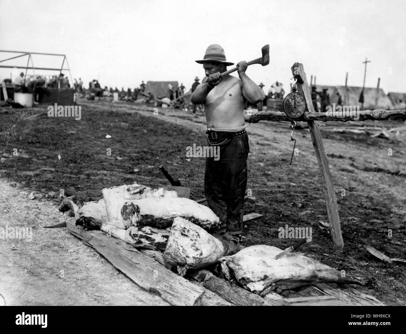 WW1: Maori Metzger in der Nähe von Fricourt. Sept. 1916. Stockfoto