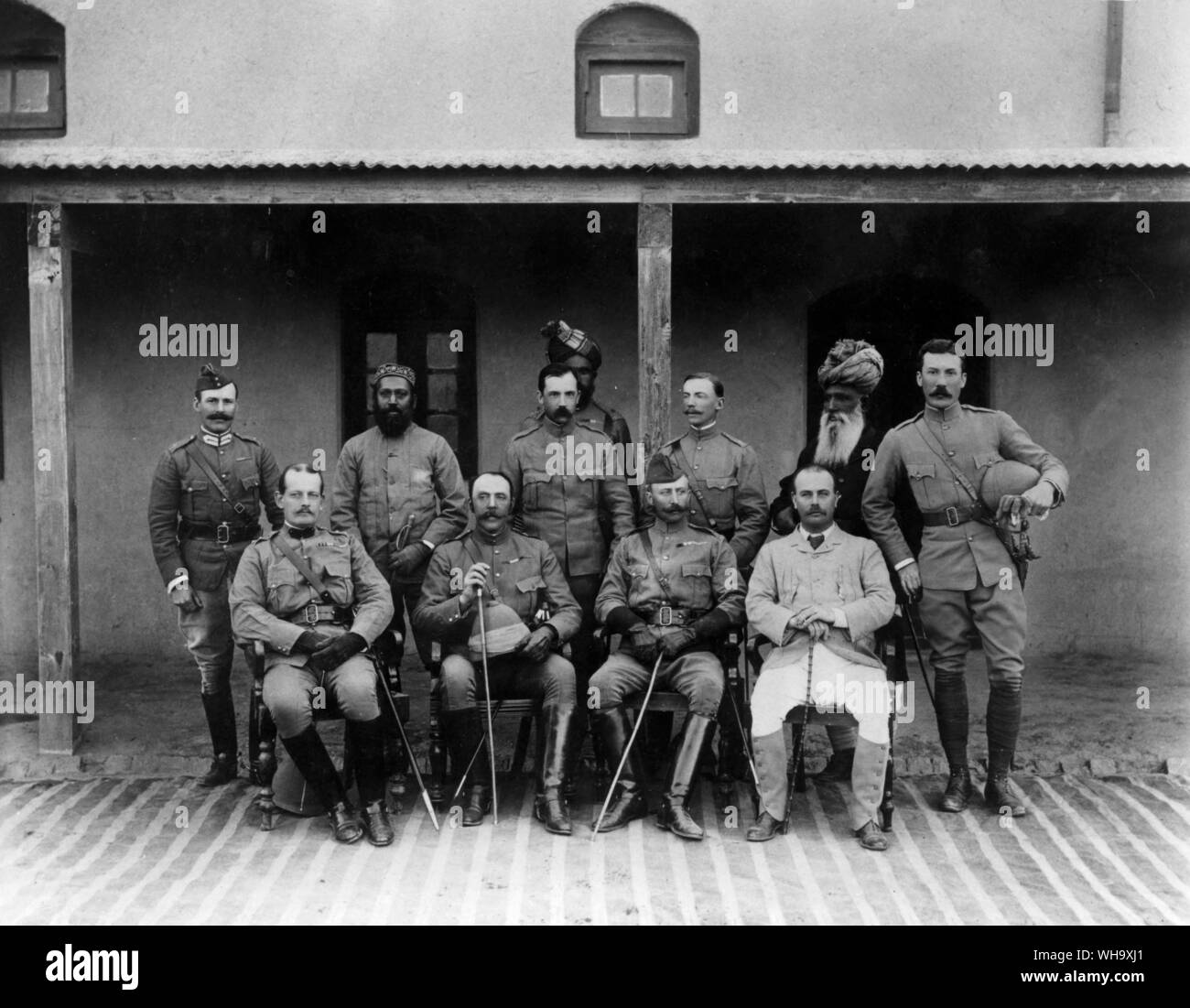 WW1: Afghanische Grenzkommission. Stockfoto