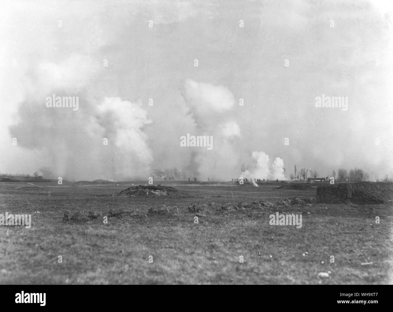 WW1 Difesa del Piave Raggruppamento. Artigliera Marina Tiri di