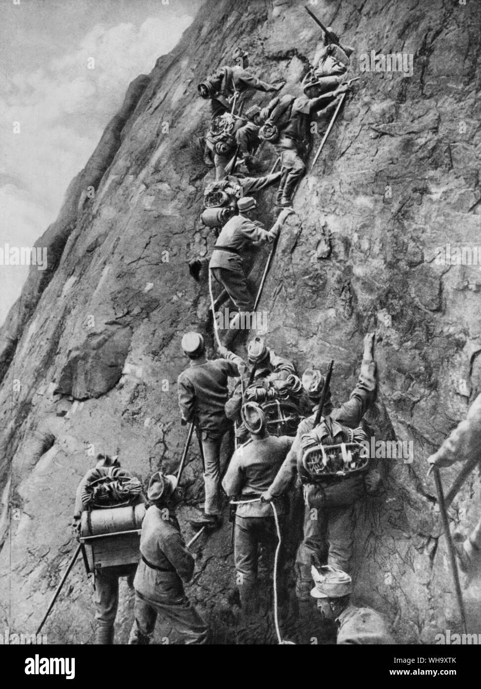 WW1: Italien. Ändern der Schutz auf die Dolomiten. Stockfoto