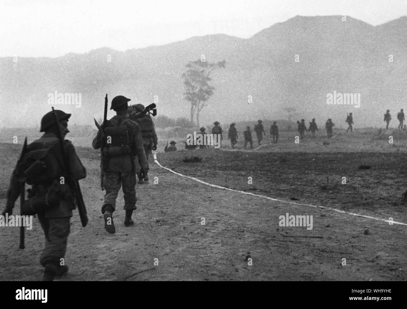 WW2: Kanadische Truppen an Land in der Nähe von Reggio Emilia, Italien. 3. Sept. 1943. Stockfoto