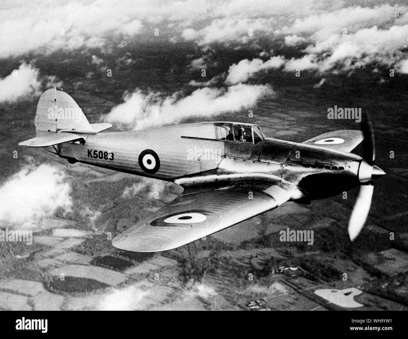 WW2: die Schlacht um England. Britische Flugzeug. Stockfoto