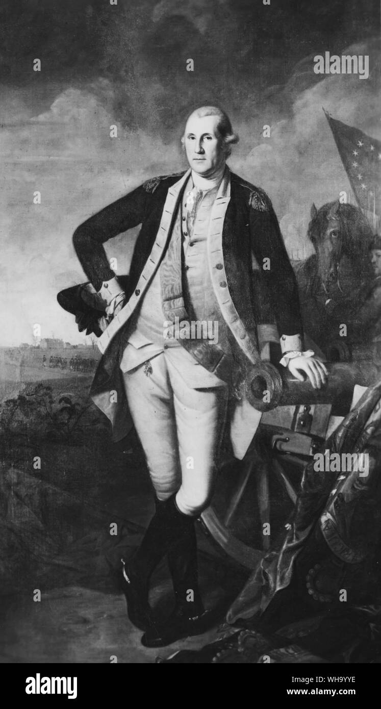 George Washington an der Princeton von Charles Willson Peale. Stockfoto