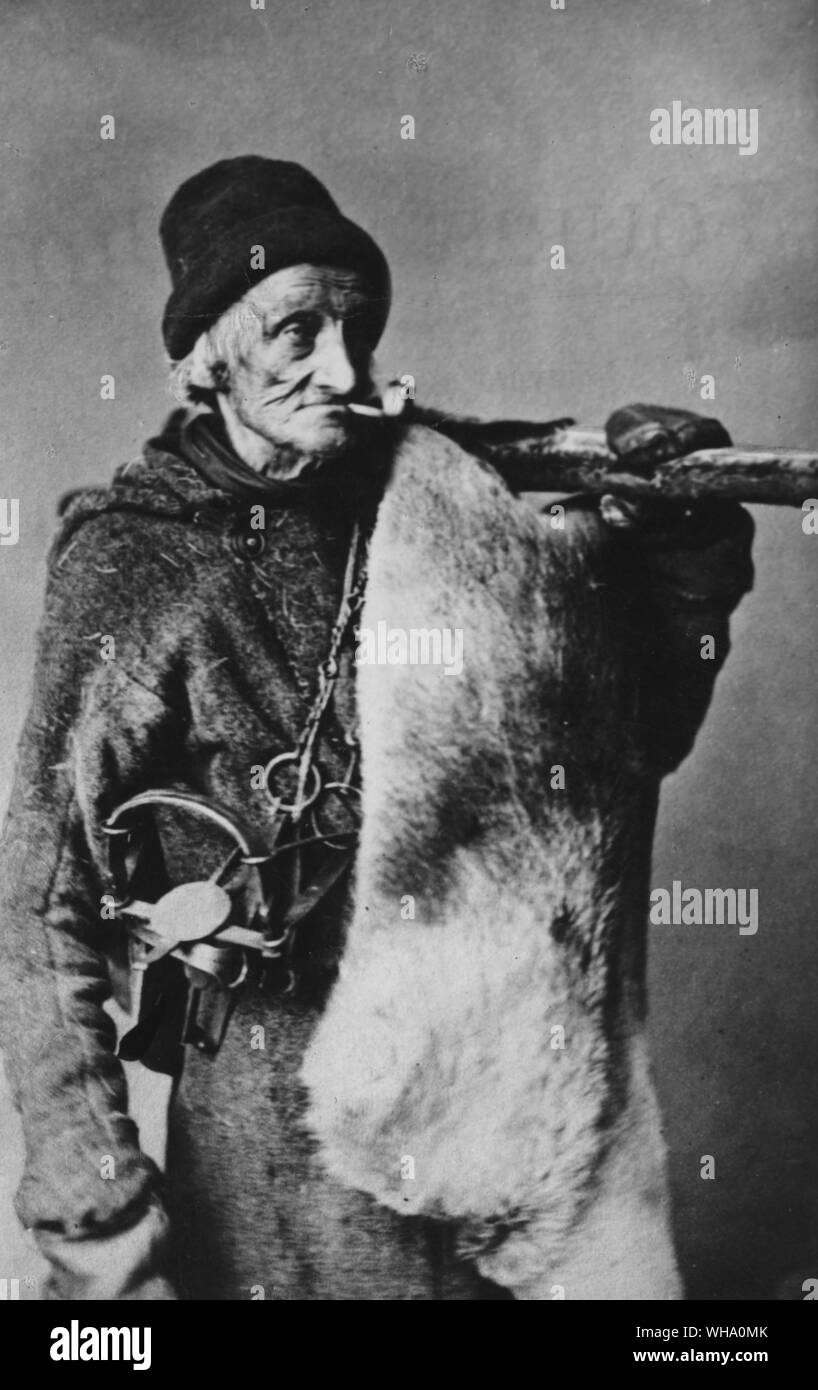'Alte Trapper'. (Von Canadian Archive) Stockfoto