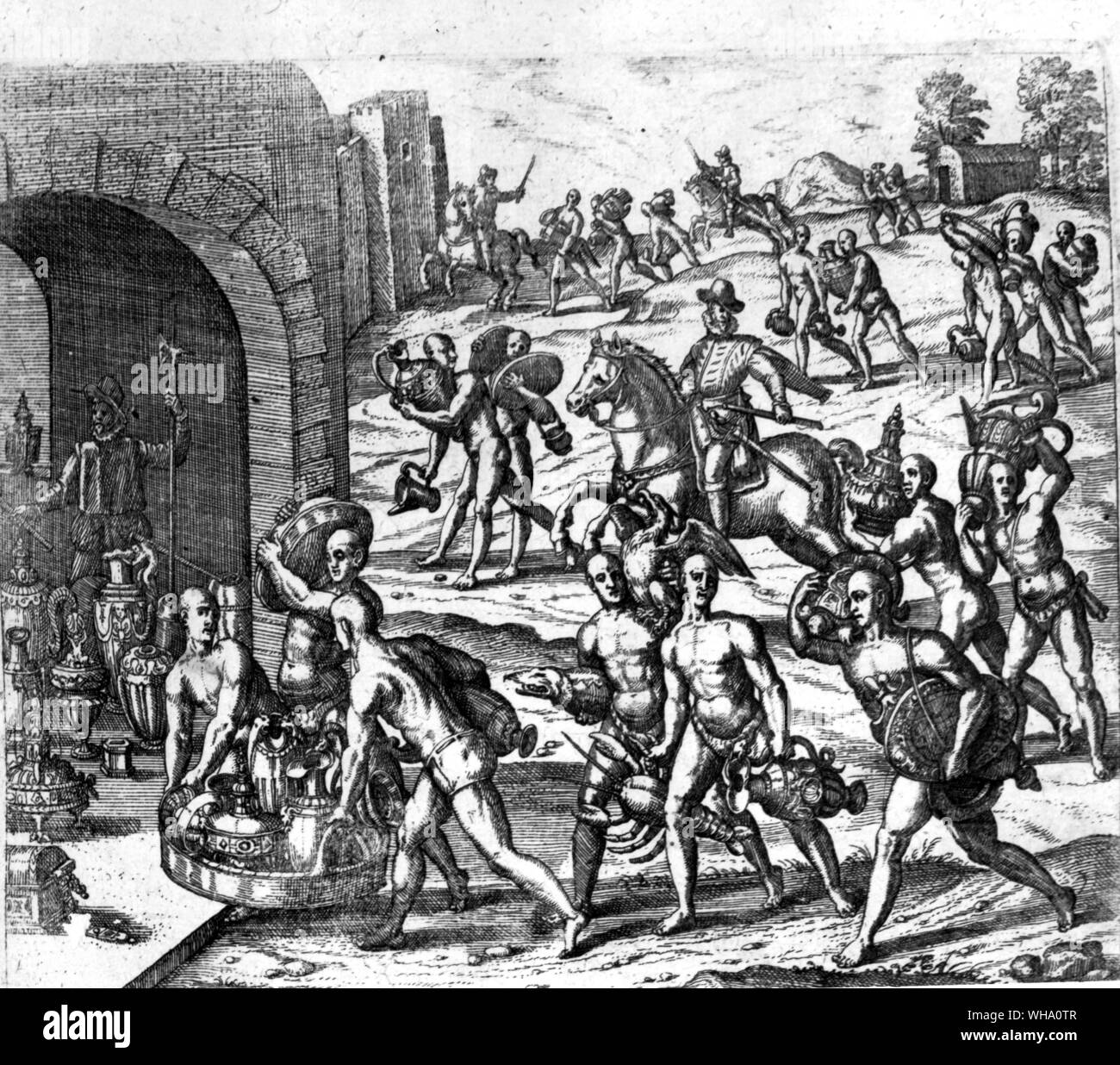 Eine erfolgreiche Gold Jagd expedition Stockfoto