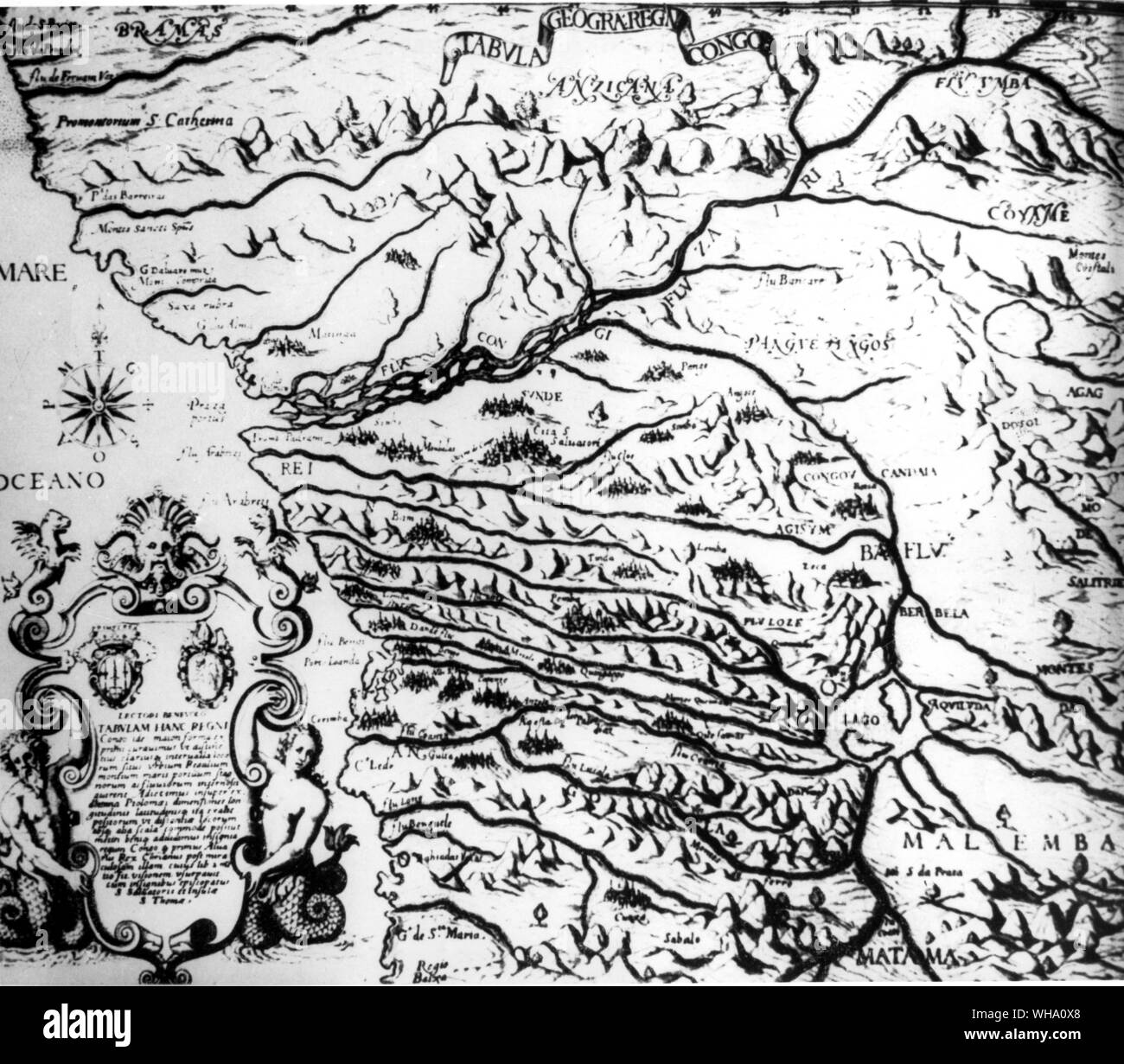 Die Mündung des Kongo, von Cao in 1483 erreicht Stockfoto