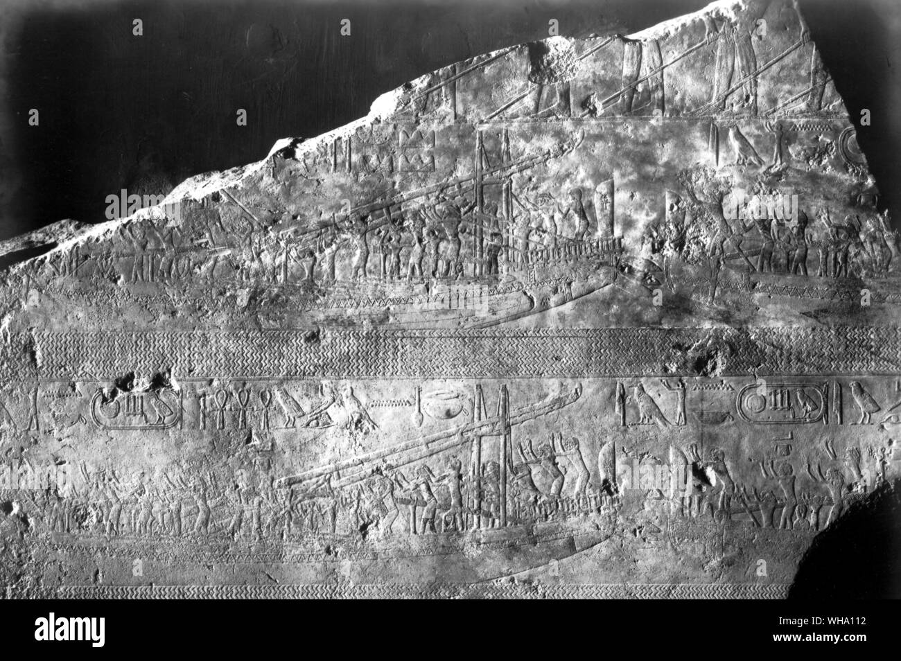 Eine große Seeschiffe der fünften Dynastie aus dem Grab des Sahu Re Stockfoto