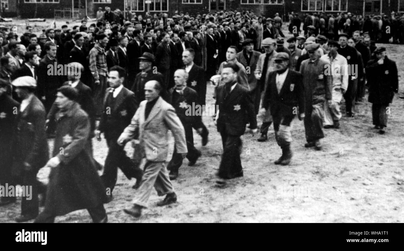 WW2: Dutch-Jewish Abgeschobenen im Konzentrationslager, Westorbork. Stockfoto