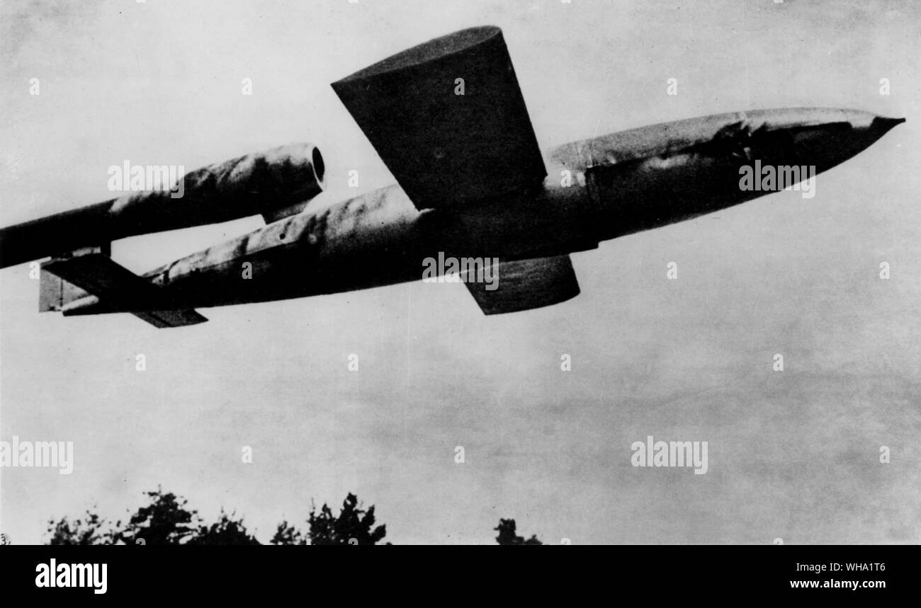 WW2: V1 oder V2-Rakete. Stockfoto