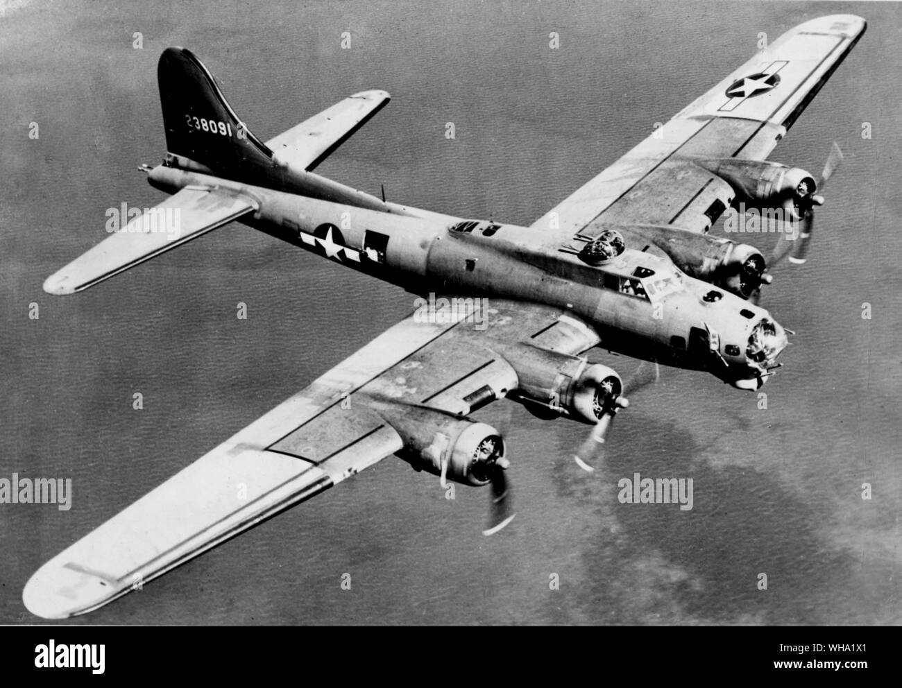 WW2: Flying Fortress Ebene. US Airforce. Stockfoto