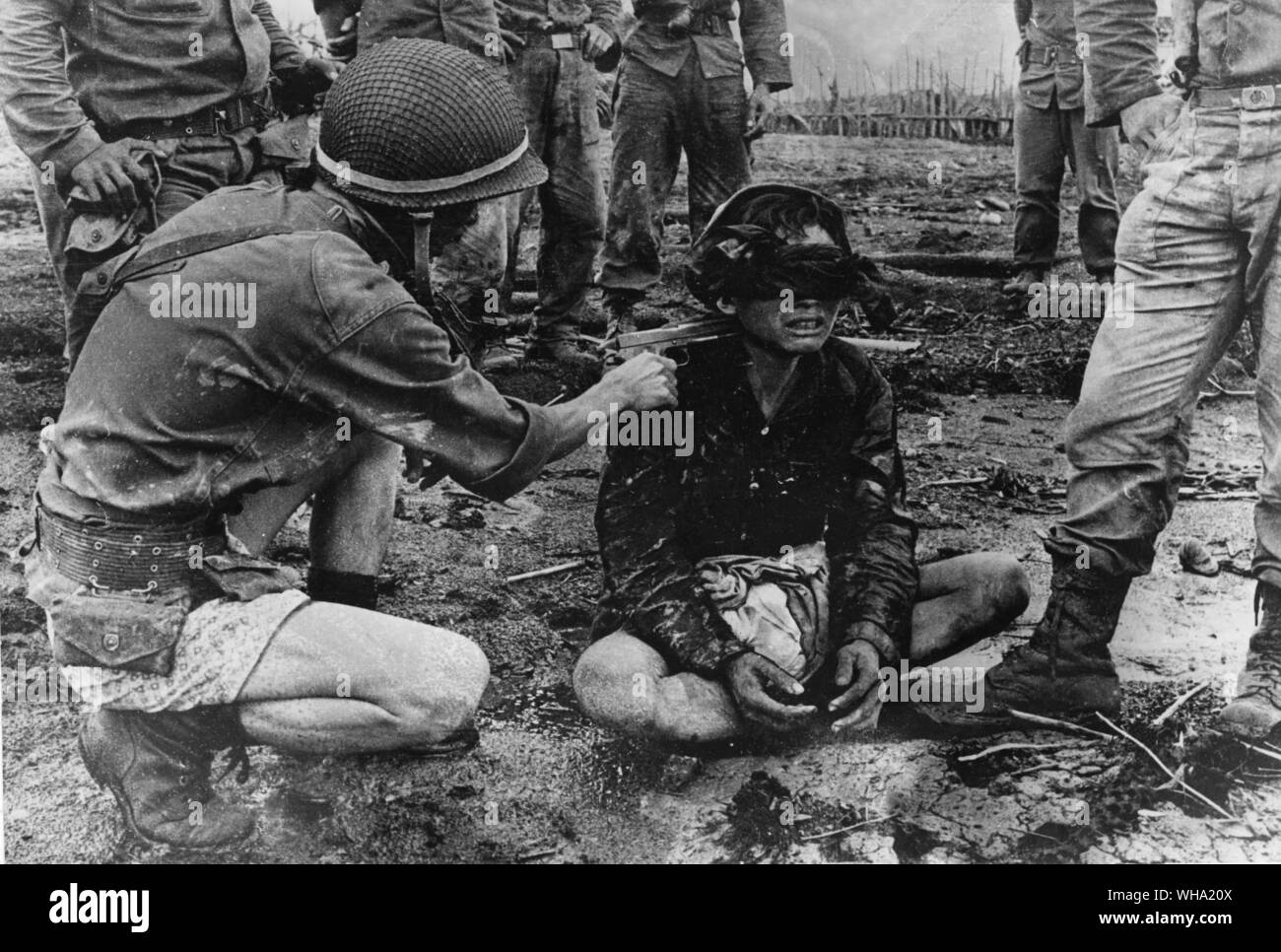 Vietnam-krieg: Behandlung von Gefangenen in Vietnam. Stockfoto