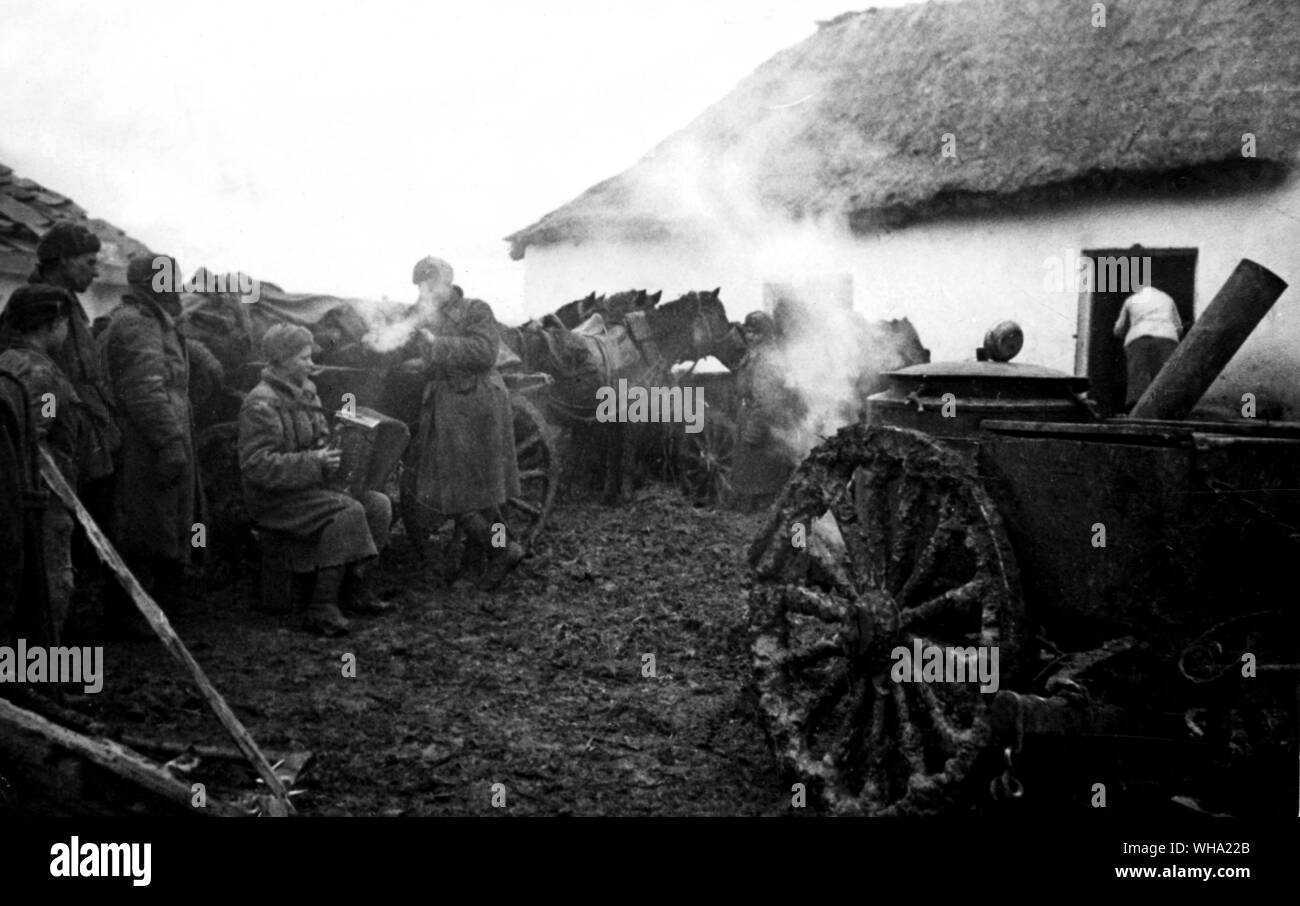 WW2: 1944, 3. ukrainischen Front, in der Nähe von Odessa. Truppen ausruhen. Stockfoto