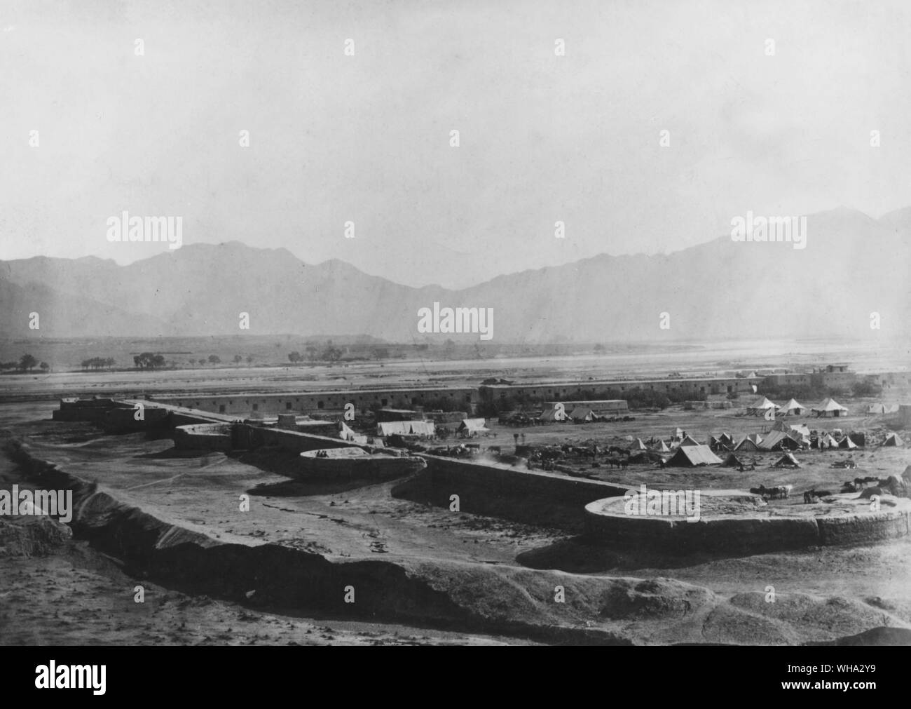 2. afghanische Krieg, 1879. Ebene von Dakka. Stockfoto