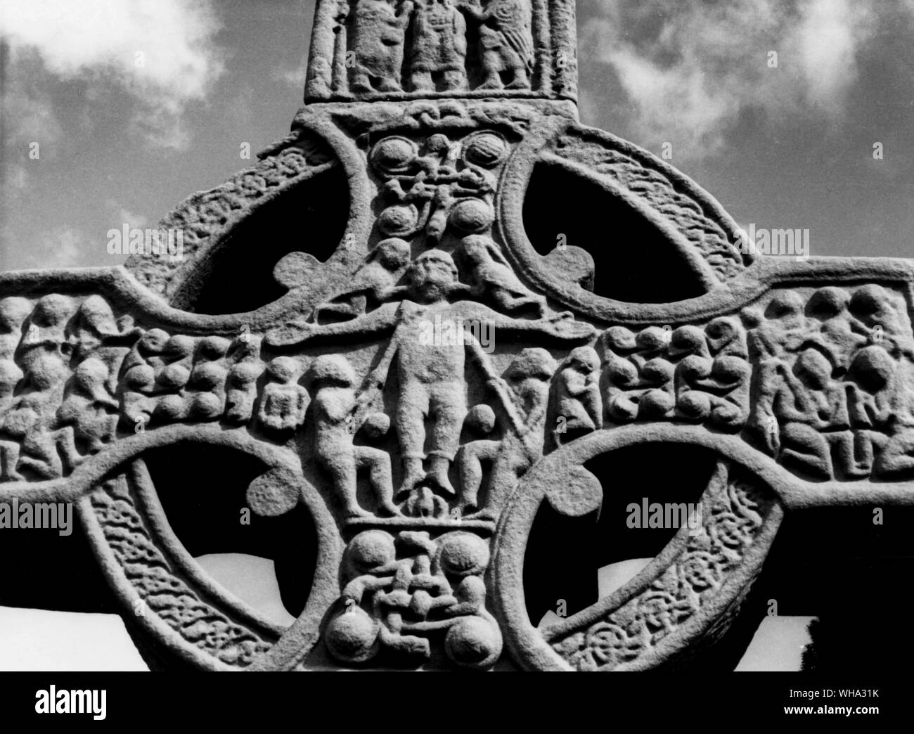 Von Muiredach Cross, Monasterboice, County Louth, Irland. Stockfoto