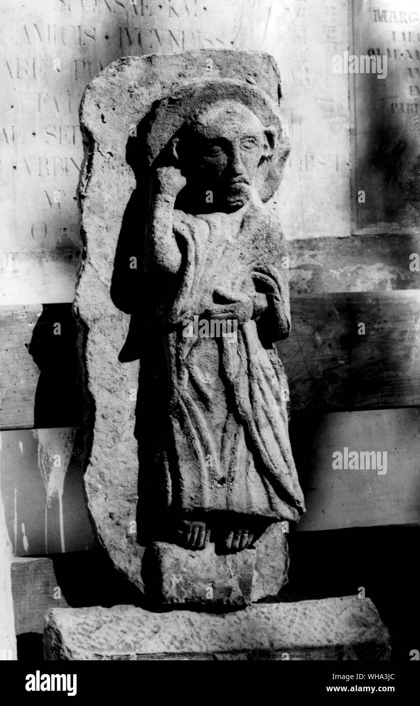 Statuette eines Heiligen, 7. Italien. Stockfoto