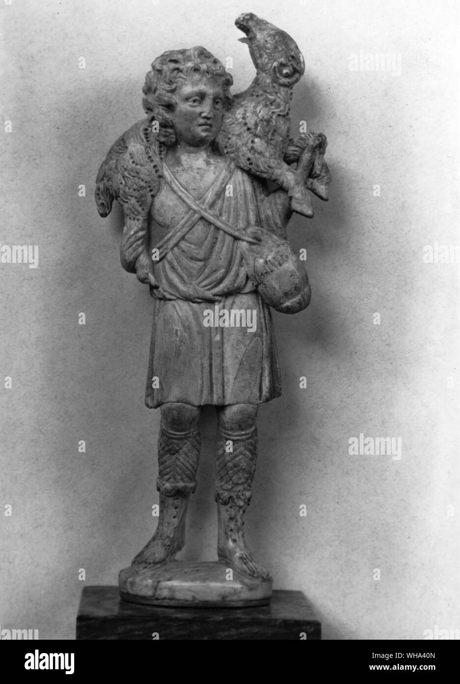 Der Gute Hirte. Stein Skulptur späten 3 Jahrhundert Stockfoto