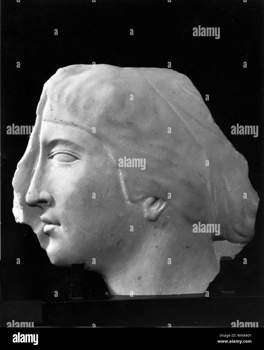 Fragment einer Alexandrinischen marmorrelief 1. Jahrhundert BC/AD Stockfoto