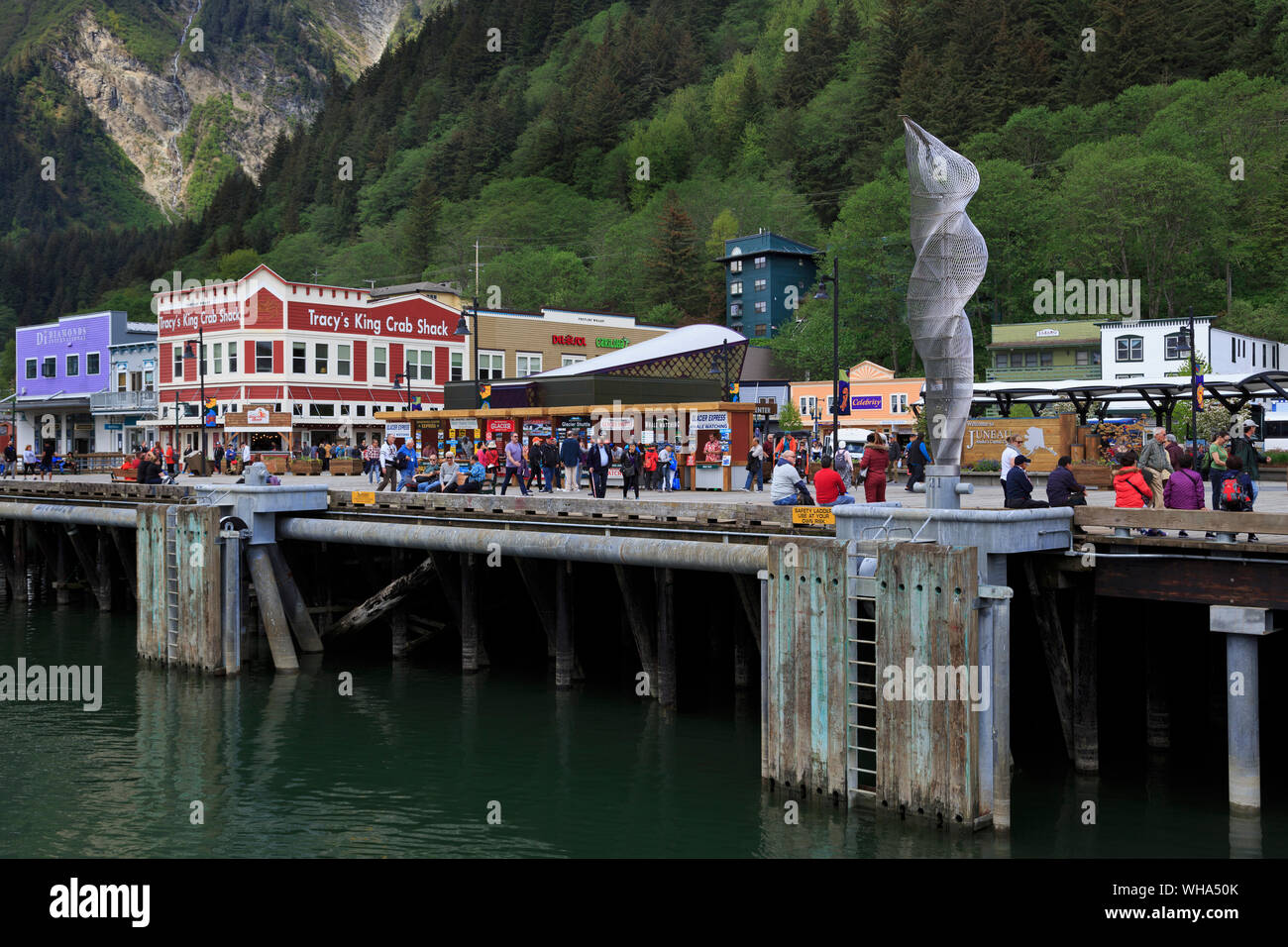 Kreuzfahrtschiffe, Juneau, Alaska, Vereinigte Staaten von Amerika, Nordamerika Stockfoto