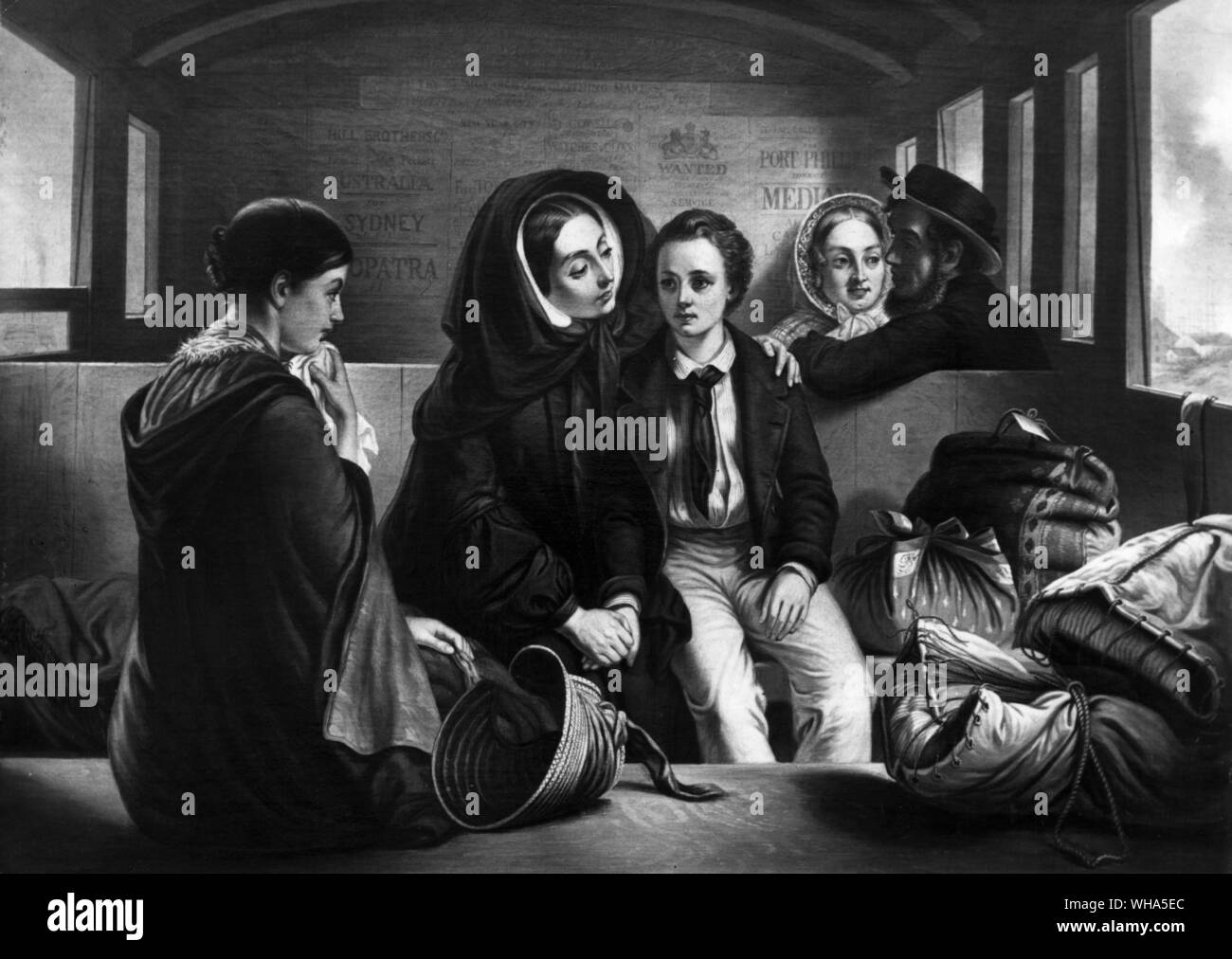 Zweiter Klasse - die Trennung. von Abraham Solomon 1824-1862 Stockfoto