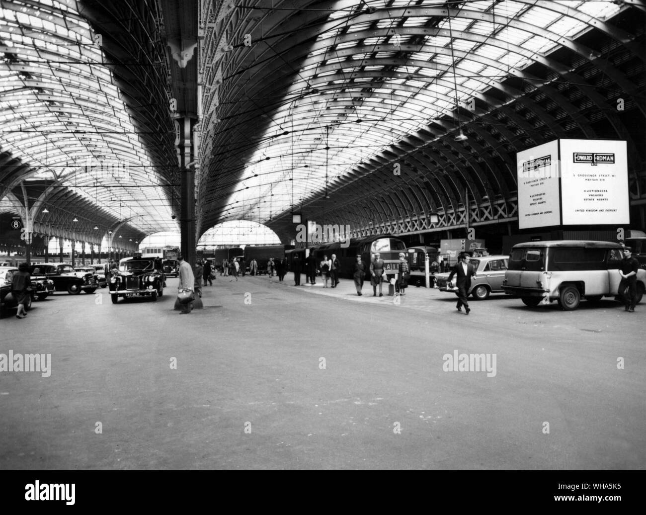 Der Bahnhof Paddington London Stockfoto
