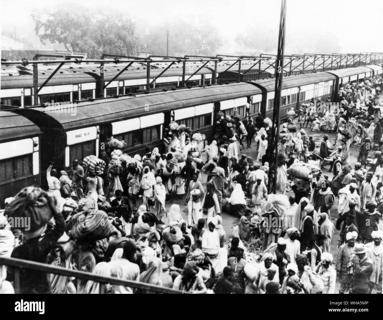Kumbh Mela Allahabad. Bahnhof Stockfoto