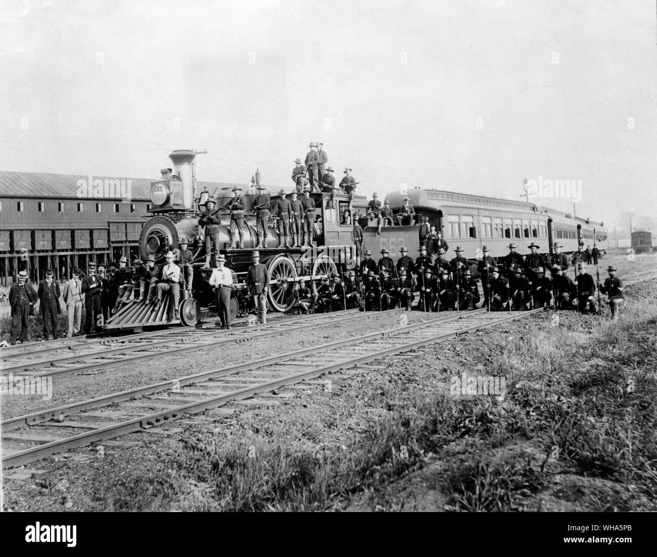 Föderalen Truppen im Pullman Strike bei Chicago 1876 Stockfoto