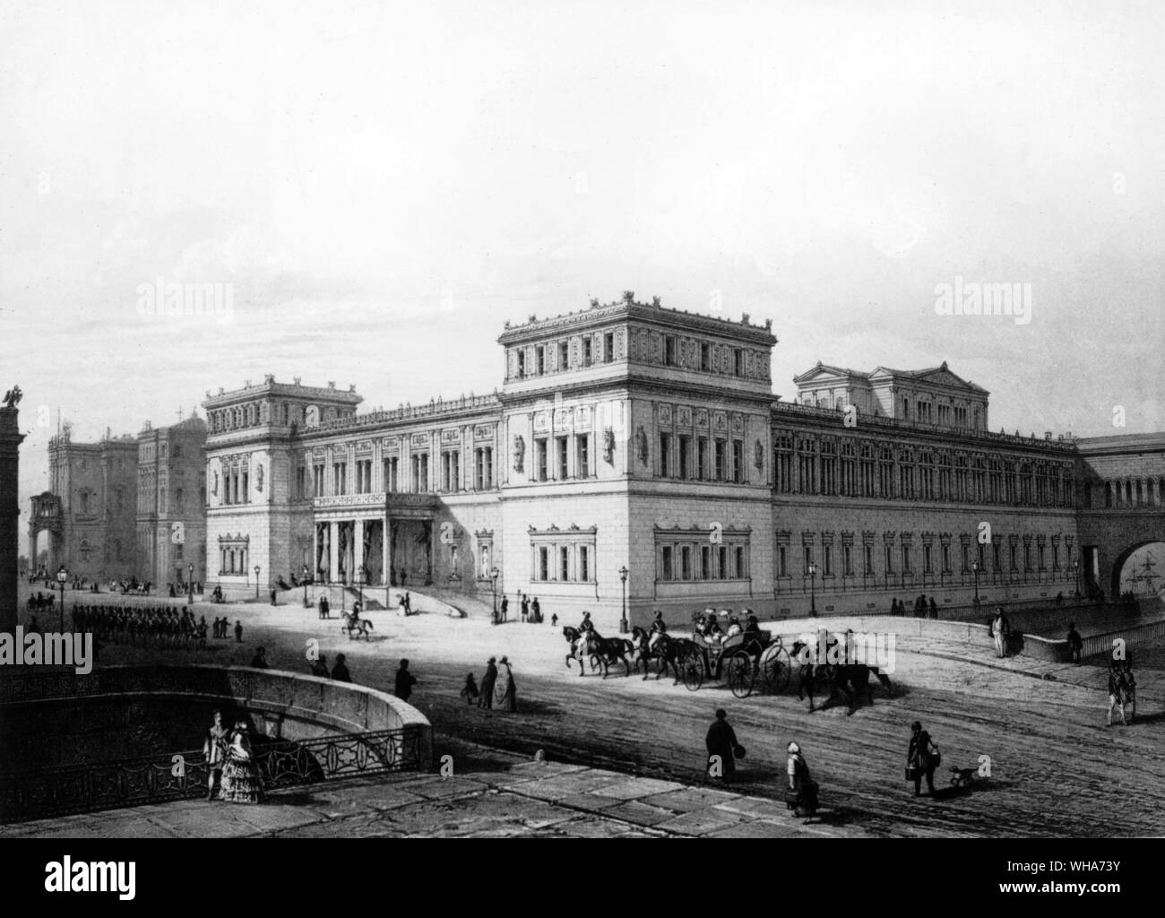 St. Petersburg. Vue de l'Ermitage. Stockfoto