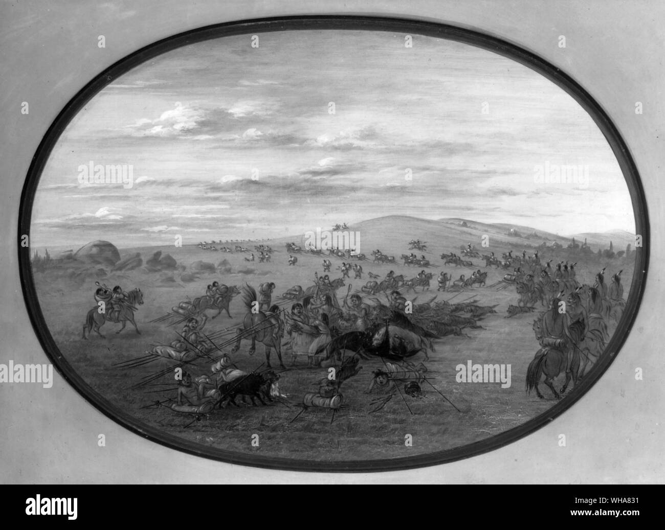 Comanchen bewegt. George Catlin. . . Stockfoto