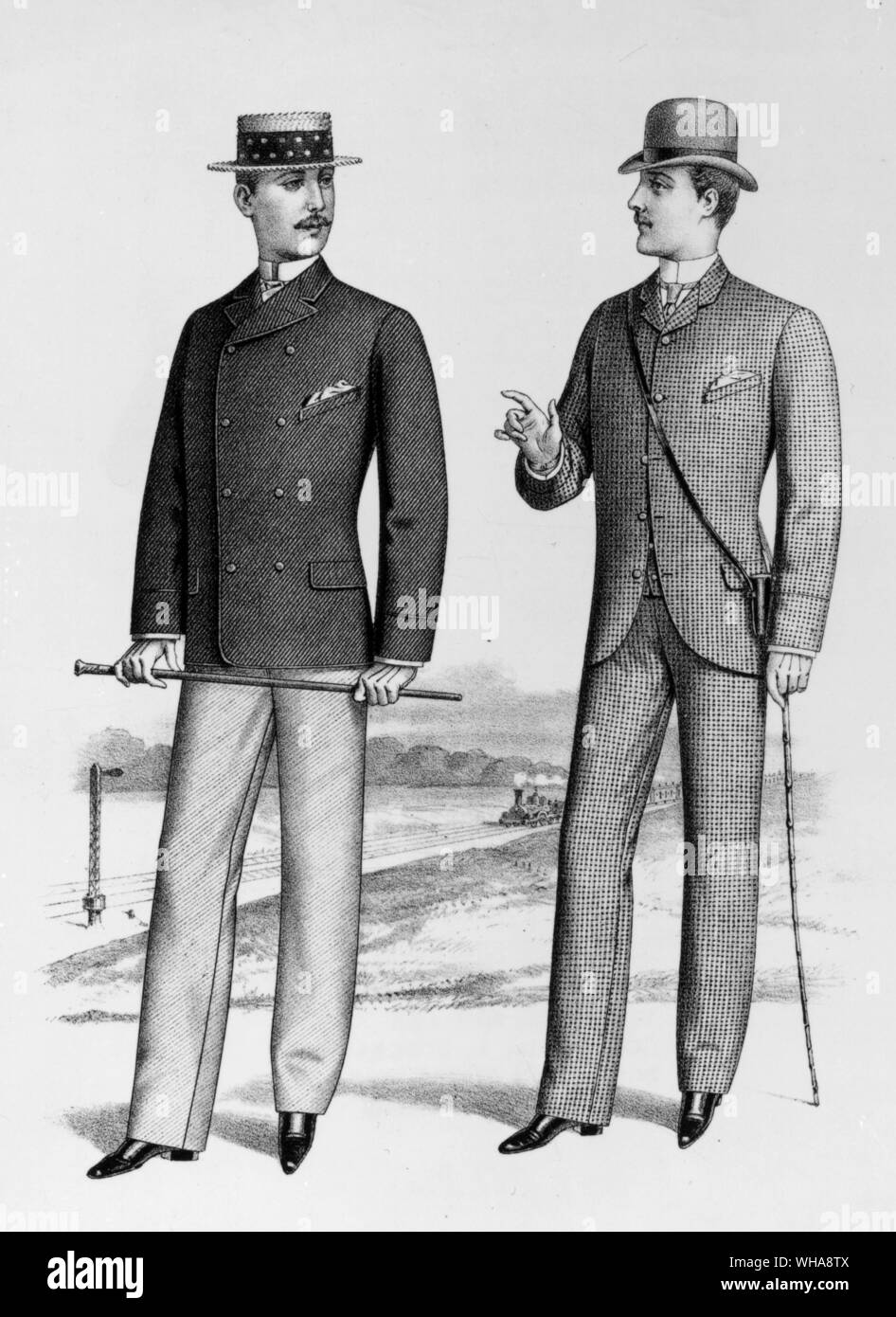 Abbildungen der britischen Kostüm. Sommer 1886 Stockfoto