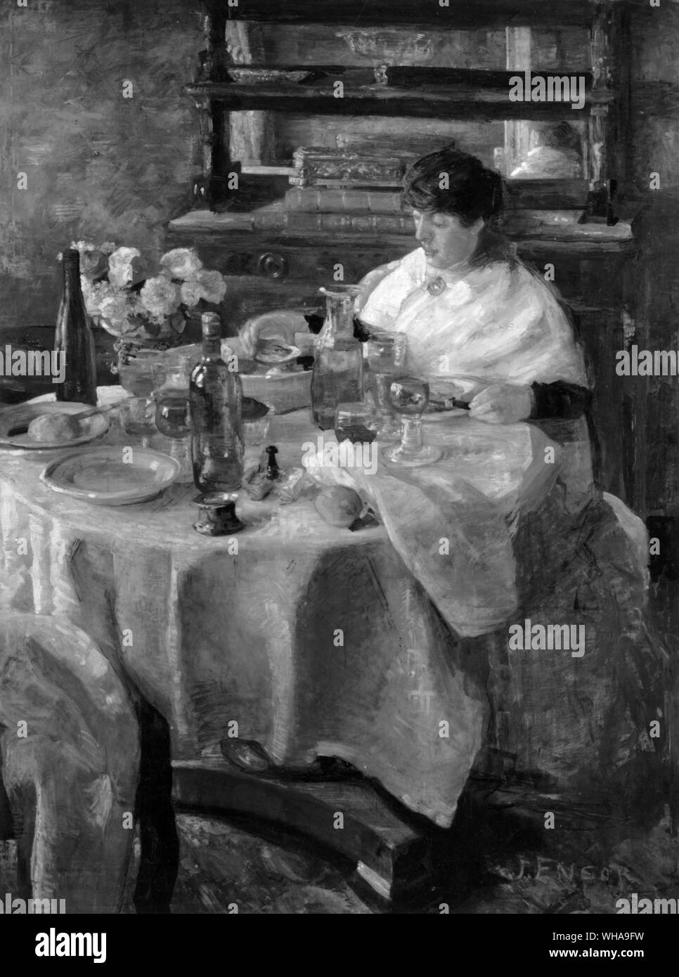 Die Oyster Esser 1882. James Ensor. Stockfoto