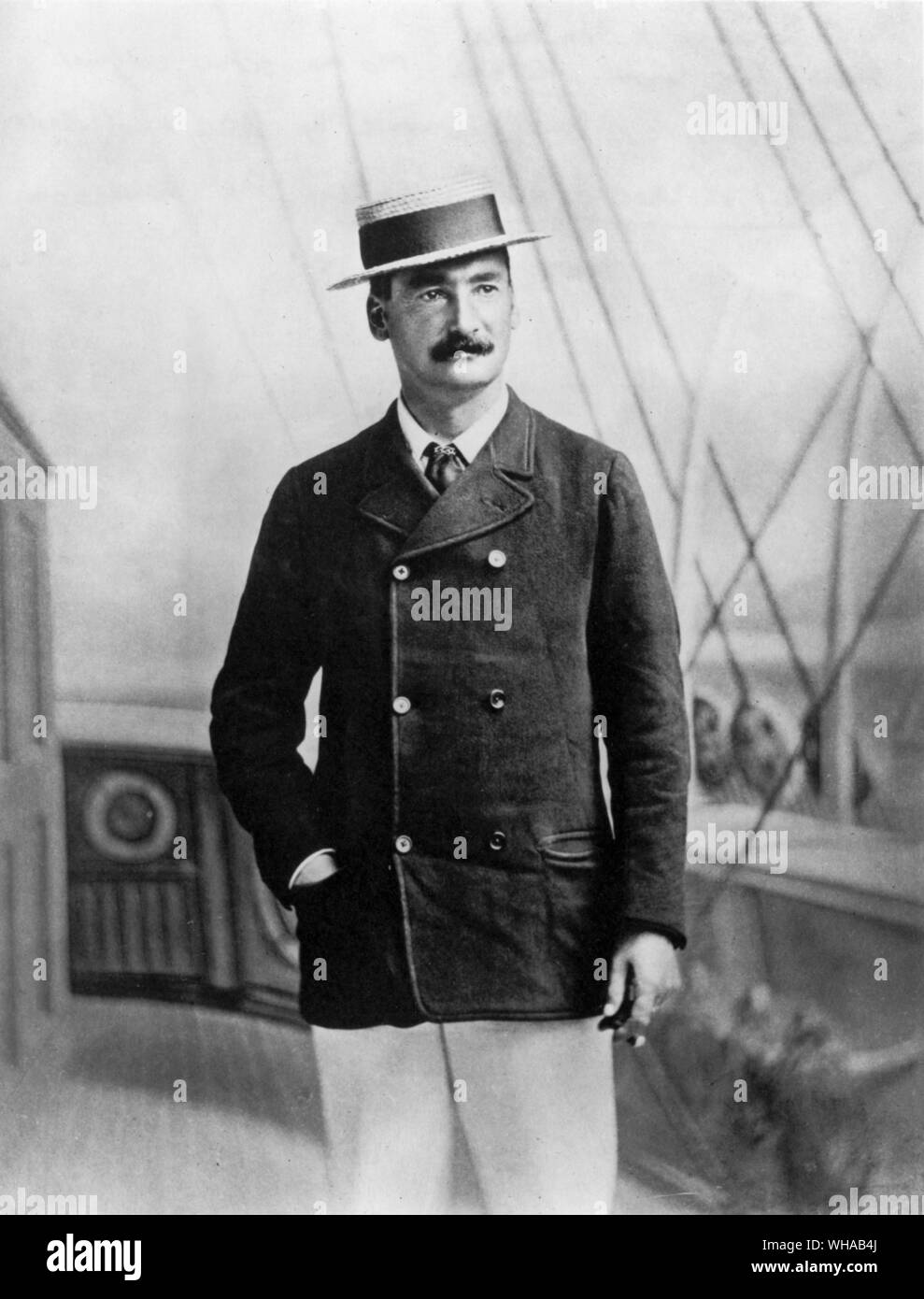 Der Marquis von Ormonde wahrscheinlich an Bord der Mirage 190 Tonne schraube Schoner c 1907 Stockfoto