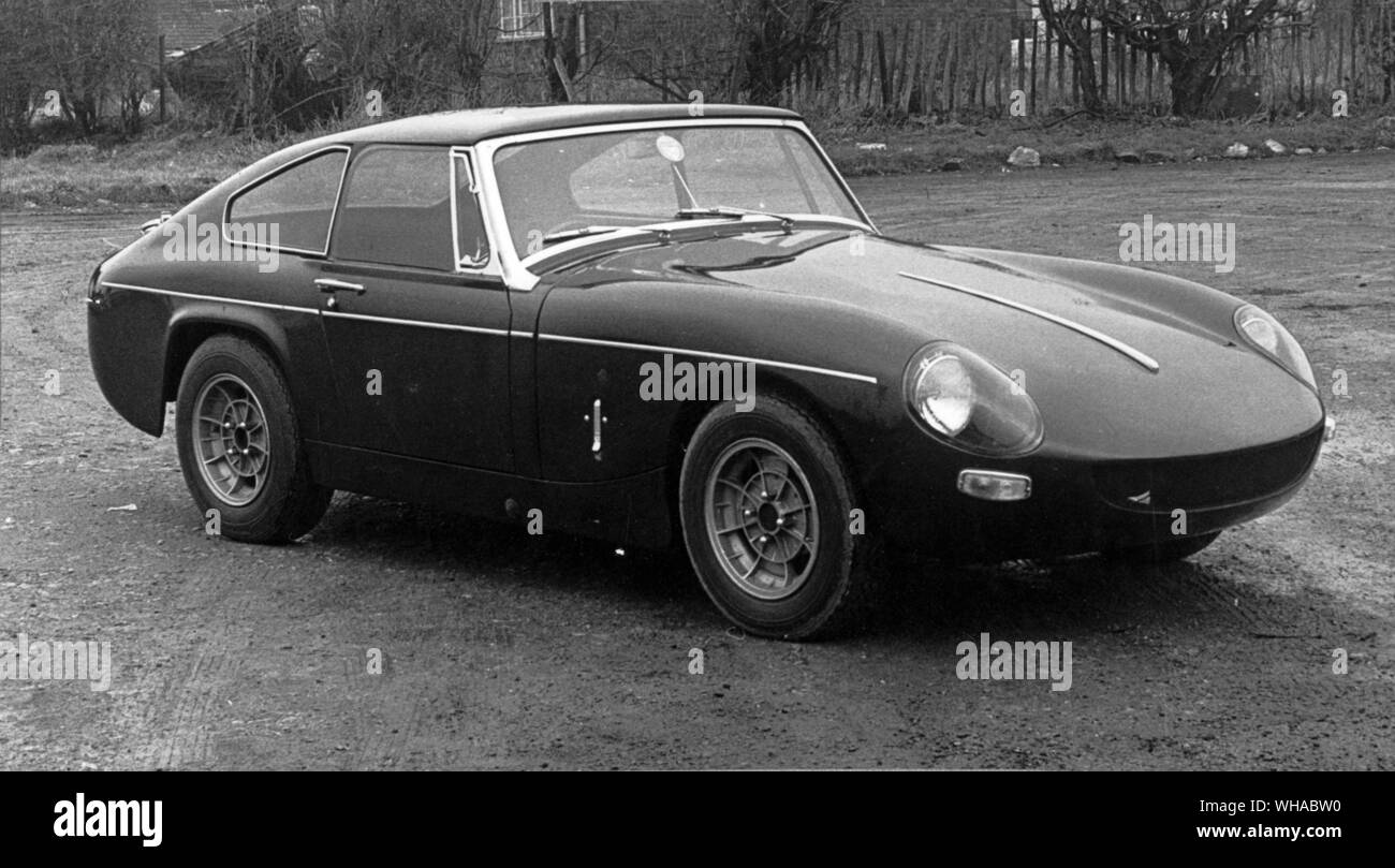 1969 Austin Healey Sprite mit Le Mans Coupe Karosserie durch die lenham Motor Company Stockfoto