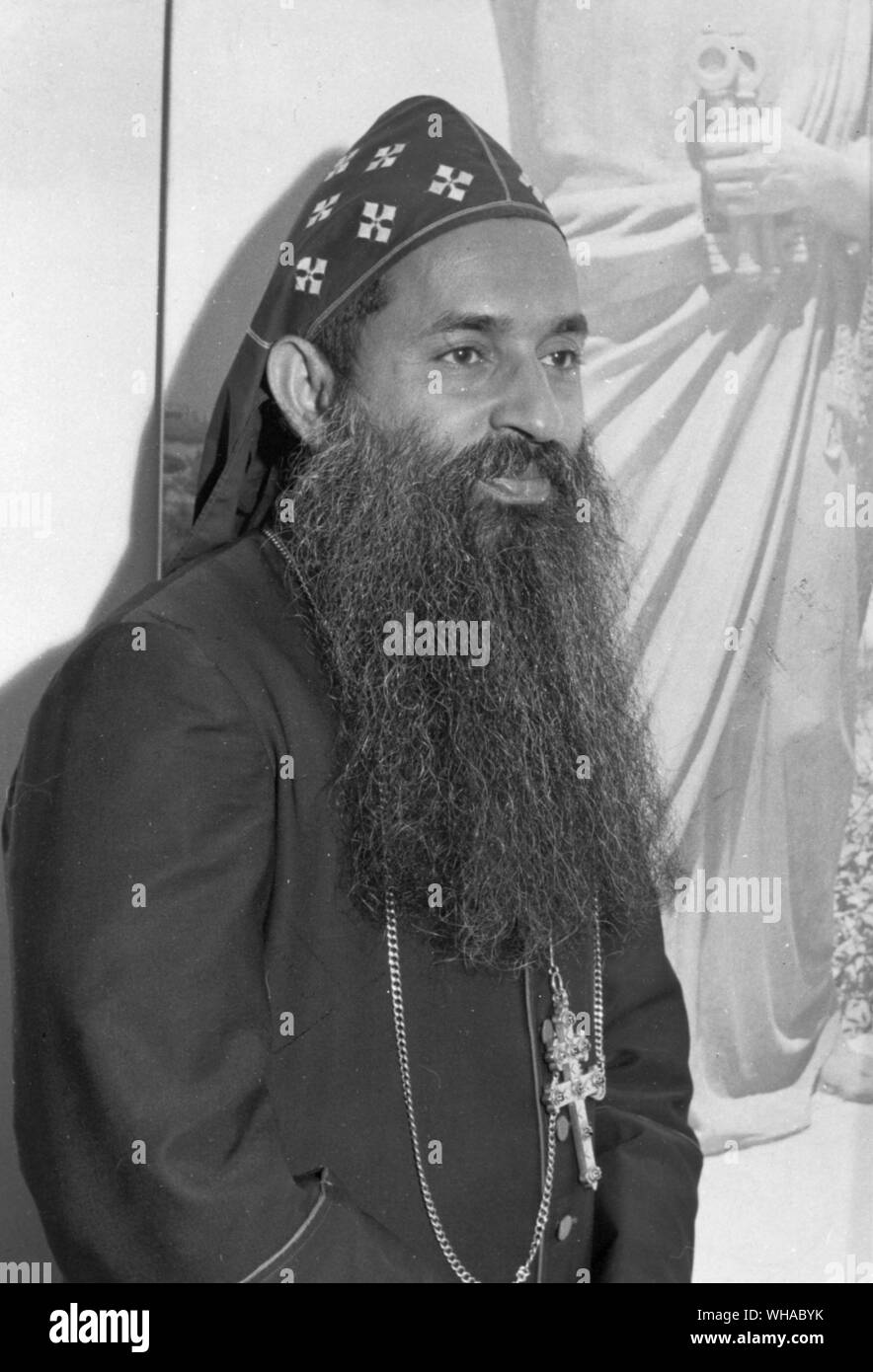 Den Hochwürdigsten Gregorius B Varghese Thangalathis Erzbischof von Trivandrum für die syro-Malankarites. In einem Interview seine Exzellenz bekannt, dass er 1300 in die Orthodoxe Kirche seit Dezember letzten Jahres erhalten. Stockfoto