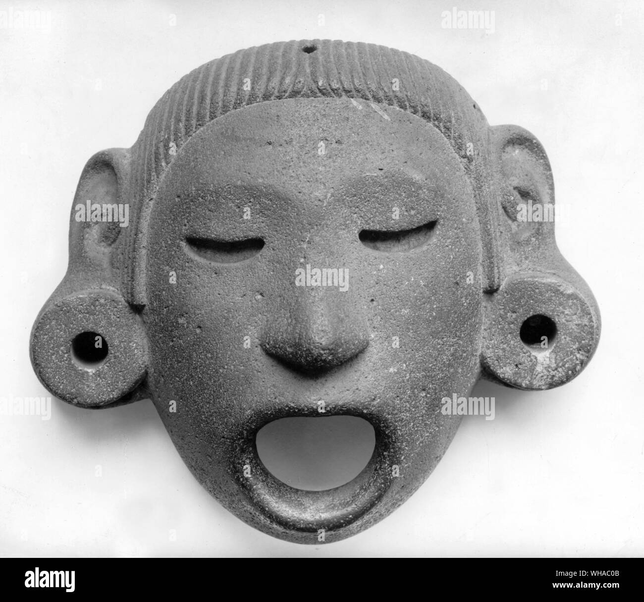 Maske, die die Gott Xipe. Aztec 14 cenrtury AD Stockfoto