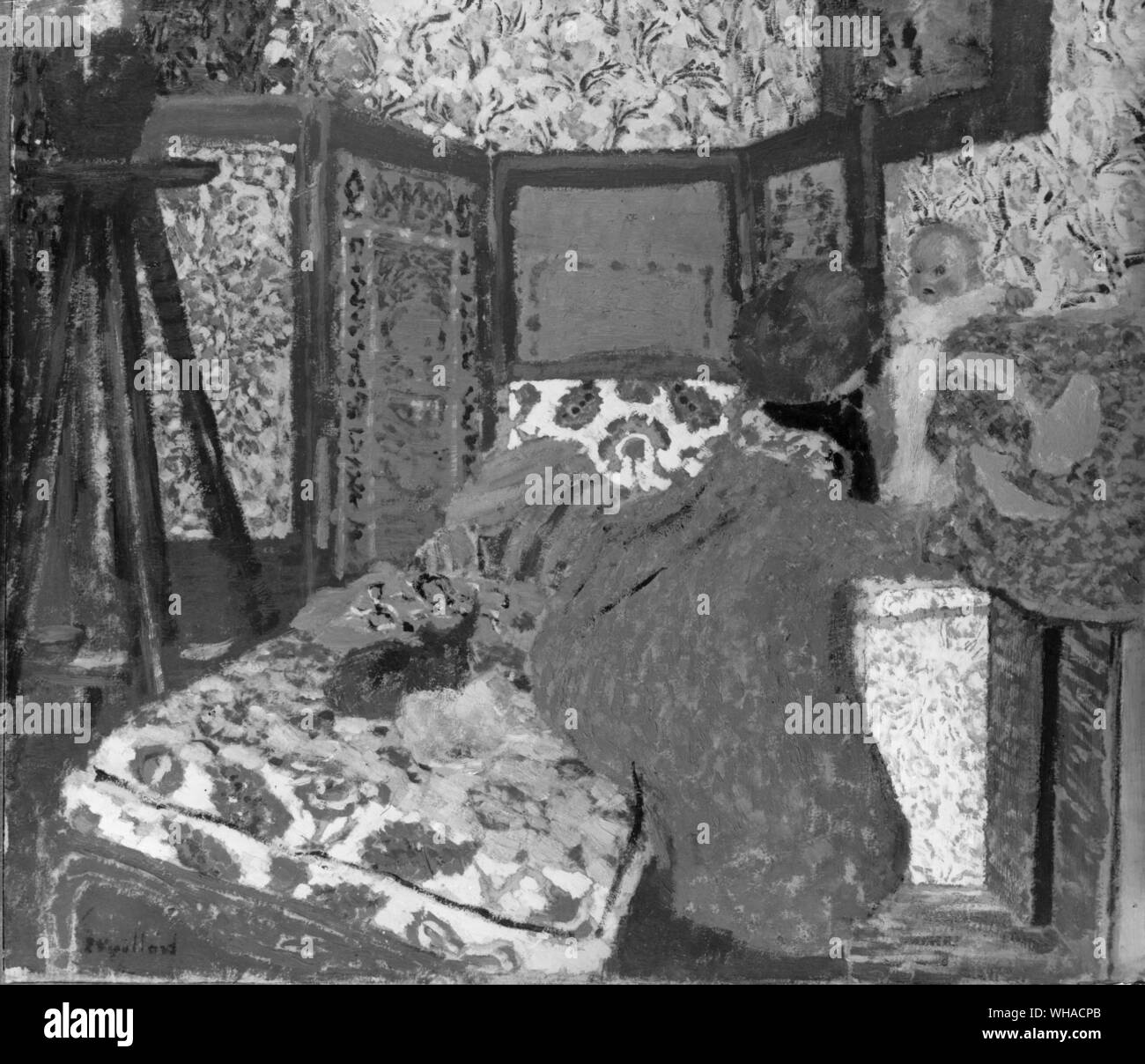 Edouard Vuillard. Eine Mutter und ihr Baby. c 1899 Stockfoto