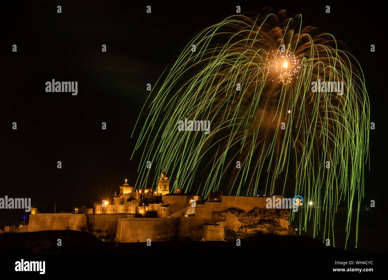 Santa Marija Festa Feuerwerk Stockfoto