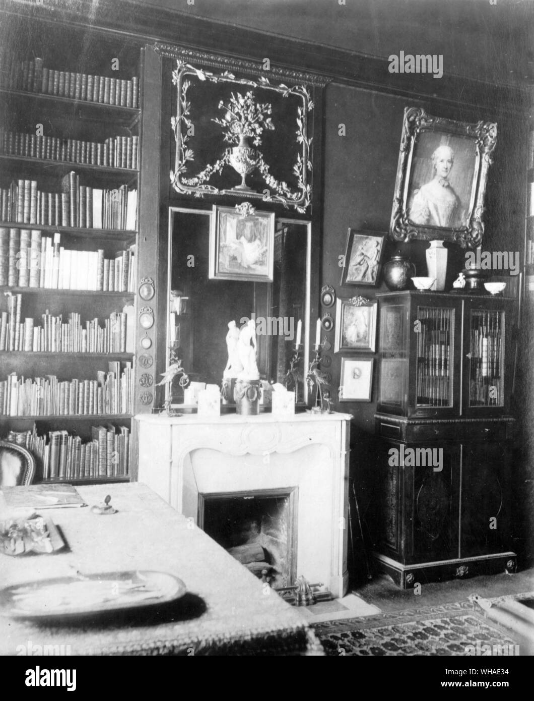 Cabinet de travail in der Heimat von Edmund und Jules Goncourt 1886 Stockfoto