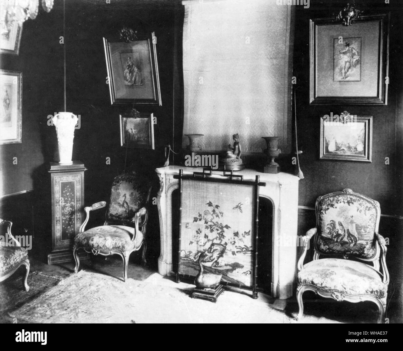 Innere des Hauses von Edmund und Jules de Goncourt 1886 Stockfoto