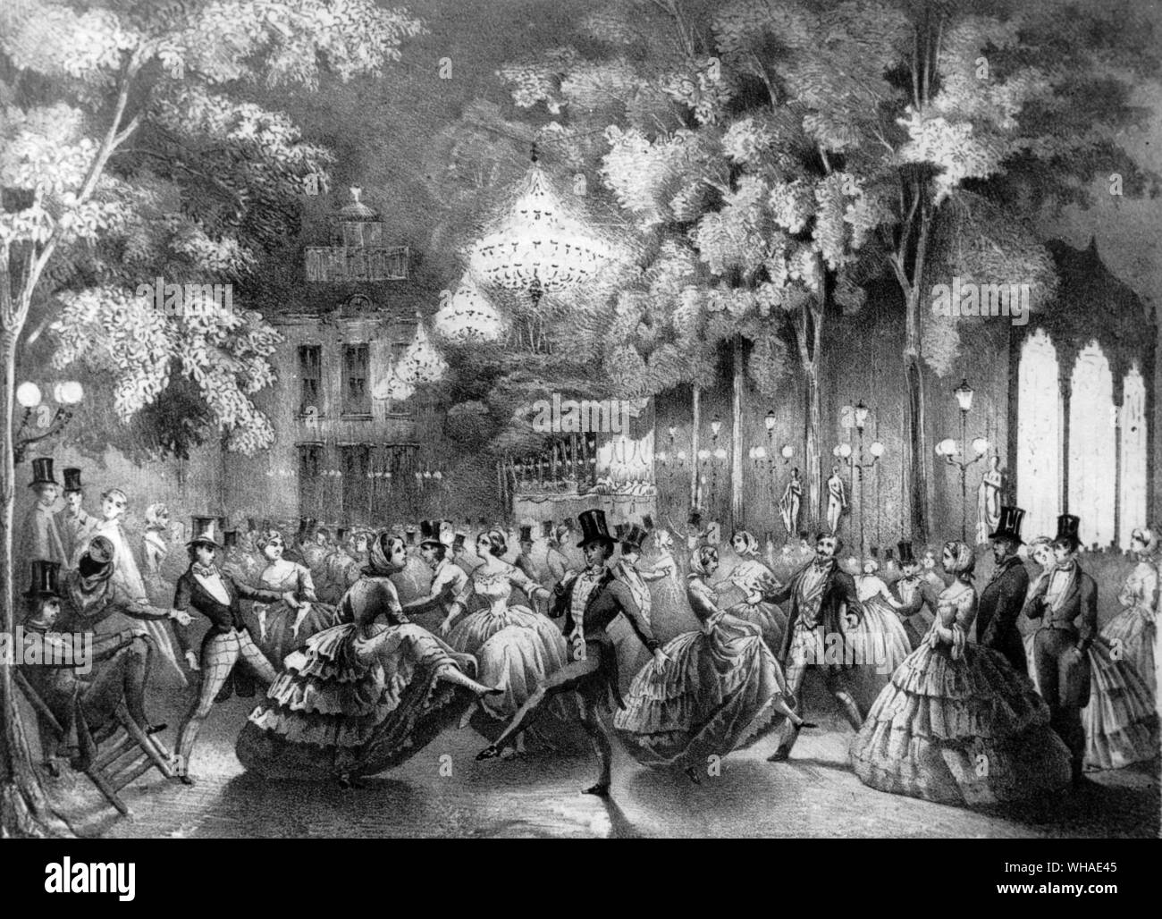 Ball von Chateau Rouge während des Zweiten Kaiserreichs. Stockfoto