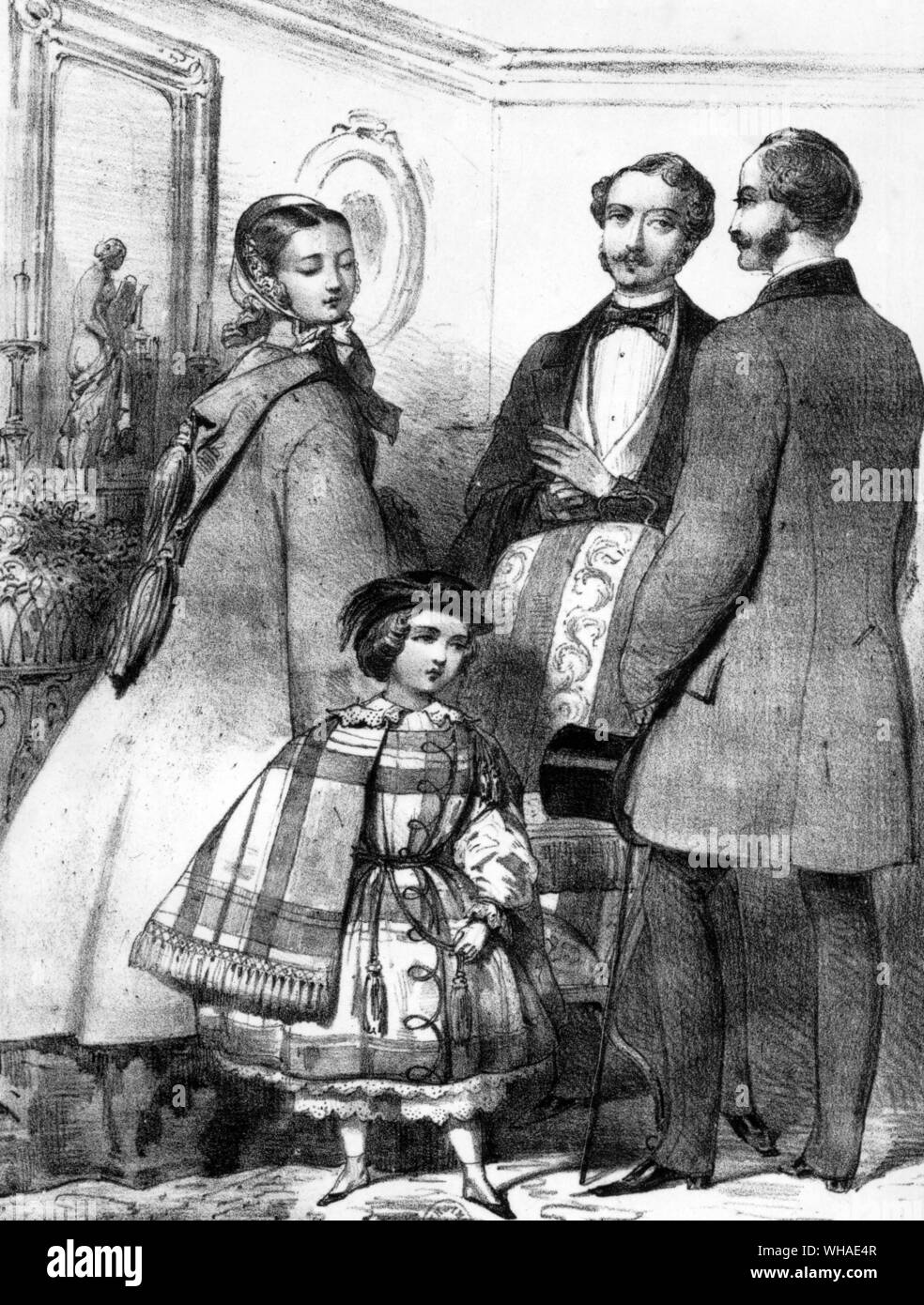 Paris Mode für 1857 Stockfoto