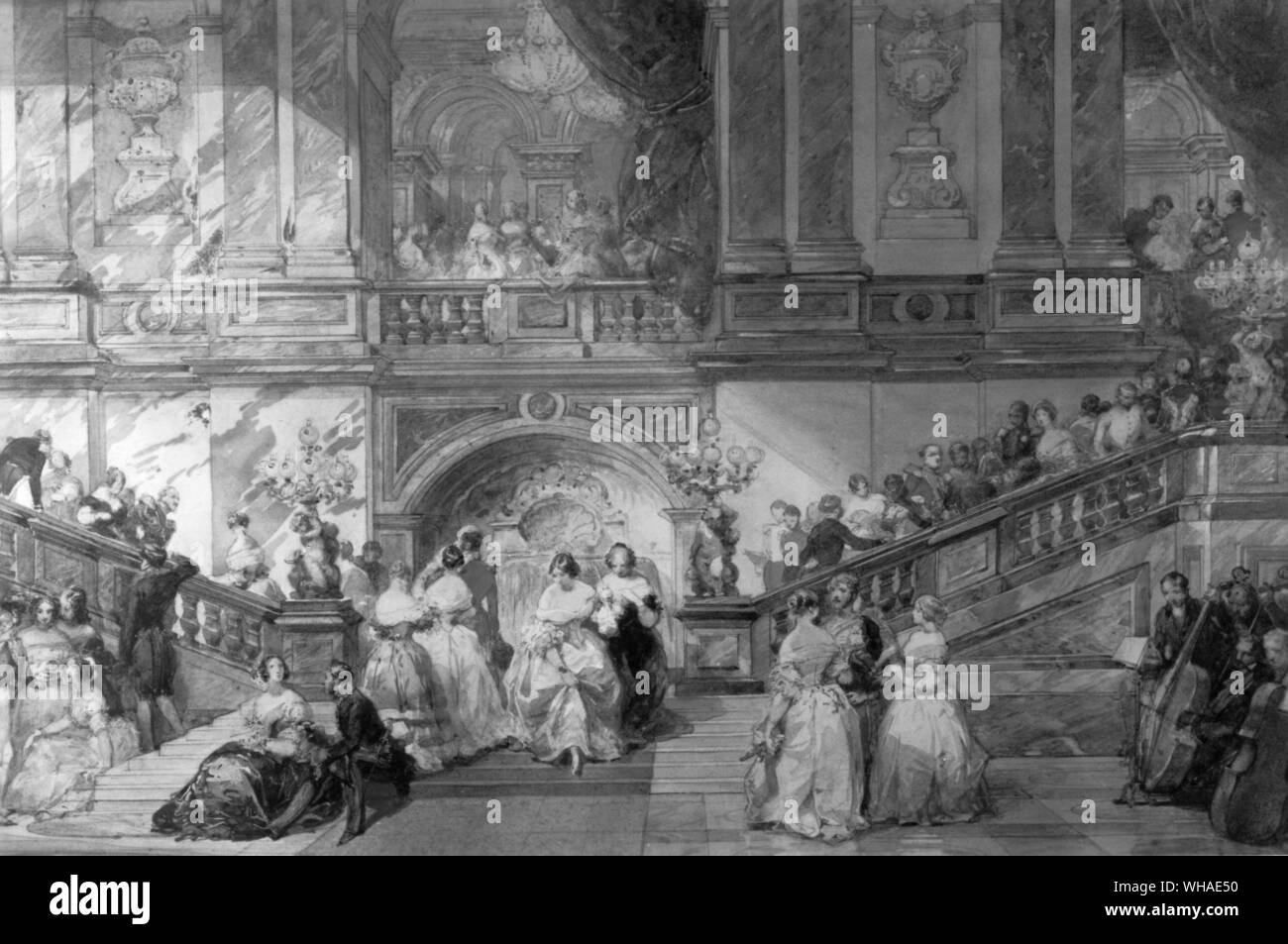 Ball im Hotel de Ville Paris, zu Beginn des Zweiten Imperiums von Eugene Lami Stockfoto