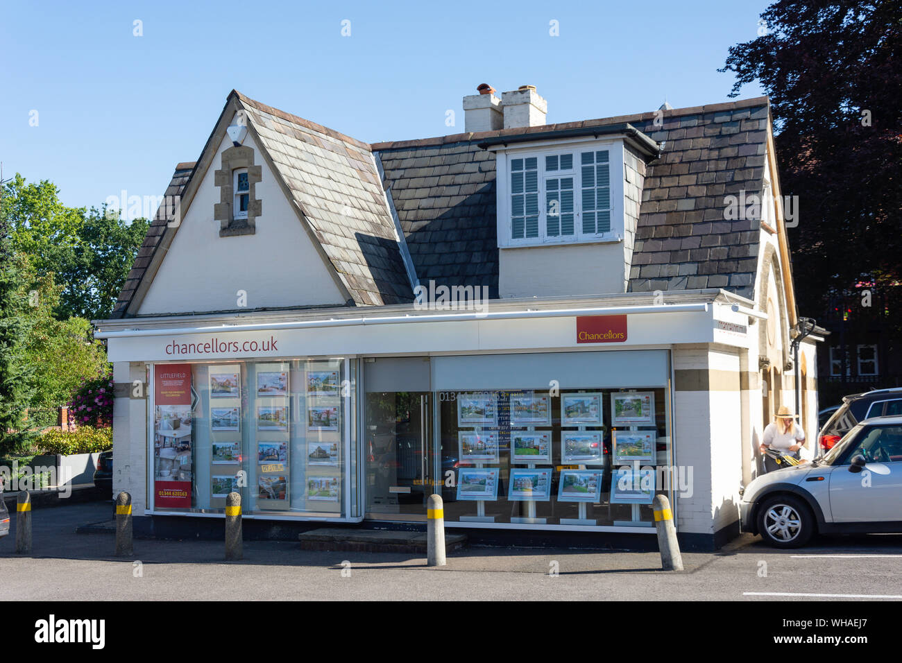 Chancellors Immobilienmakler, London Road, Sunningdale, Berkshire, England, Vereinigtes Königreich Stockfoto