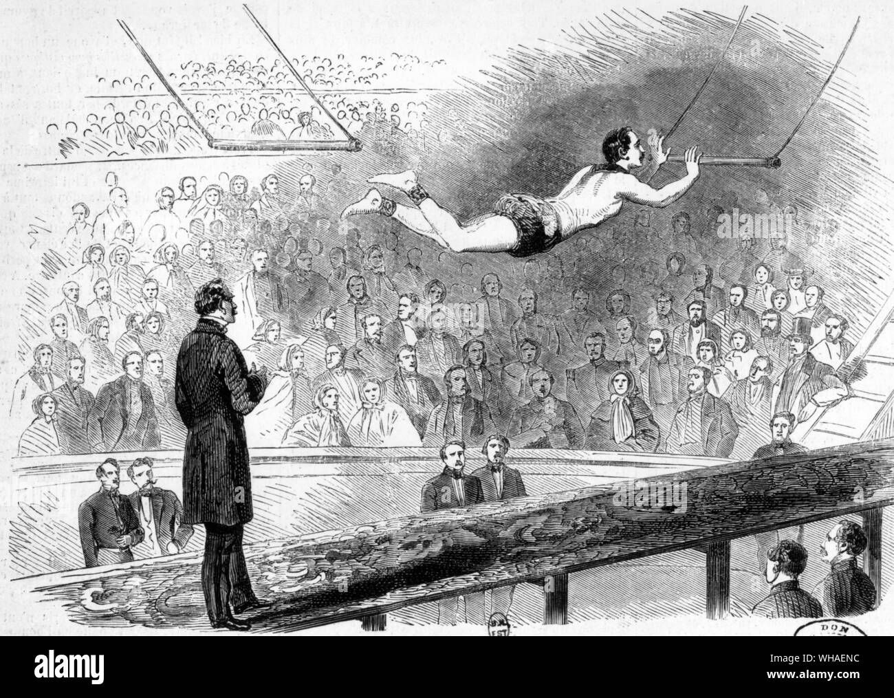 Den Acrobat, Jules Leotard, auch bei den Cirque Napoleon 1859 Stockfoto