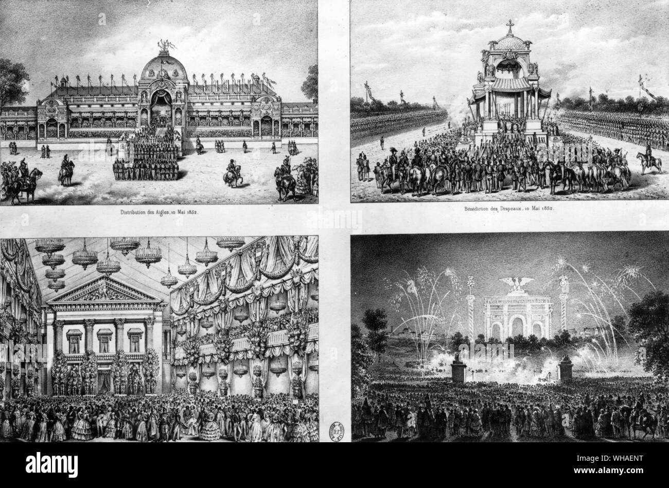 Zeremonie des Aigles H1 ein Paris. 10. Mai 1852 Stockfoto